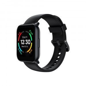 Black Strap TechLife Watch S100 1.69 HD Display with Temperature Sensor Smartwatch