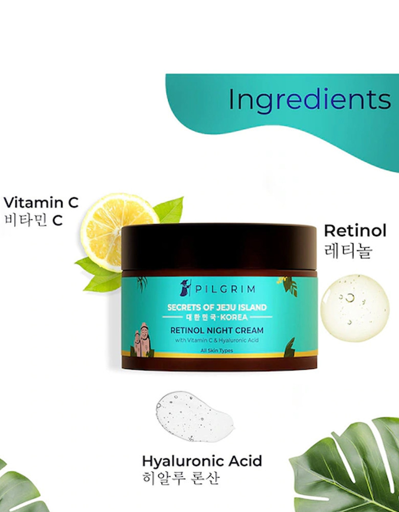 Retinol Anti-Ageing Night Cream with Vitamin C & Hyaluronic Acid for Wrinkles-50g