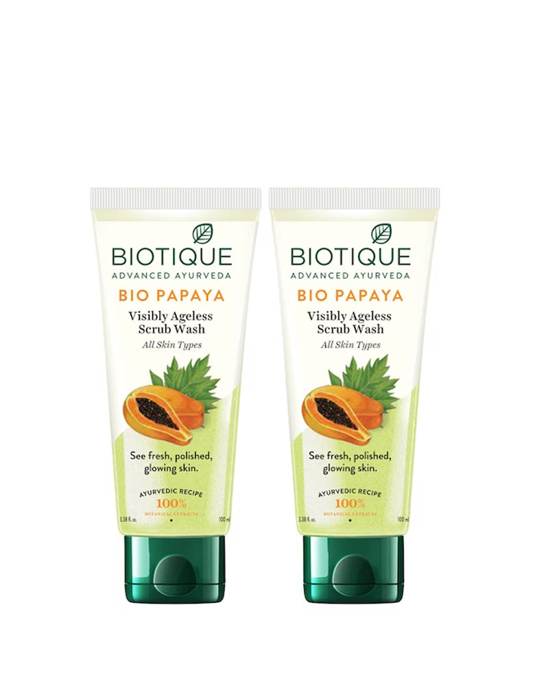 Set of 2 Bio Papaya Deep Cleanse Tan Removal Face Wash - 100ml each