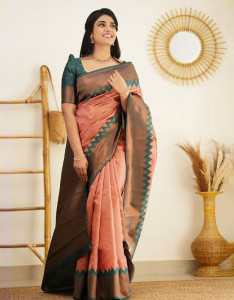 Woven Design Zari Pure Silk Kanjeevaram Saree