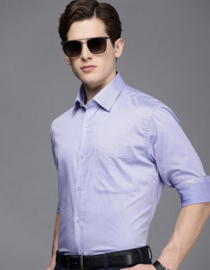 Men Medium Blue Slim Fit Formal Shirt